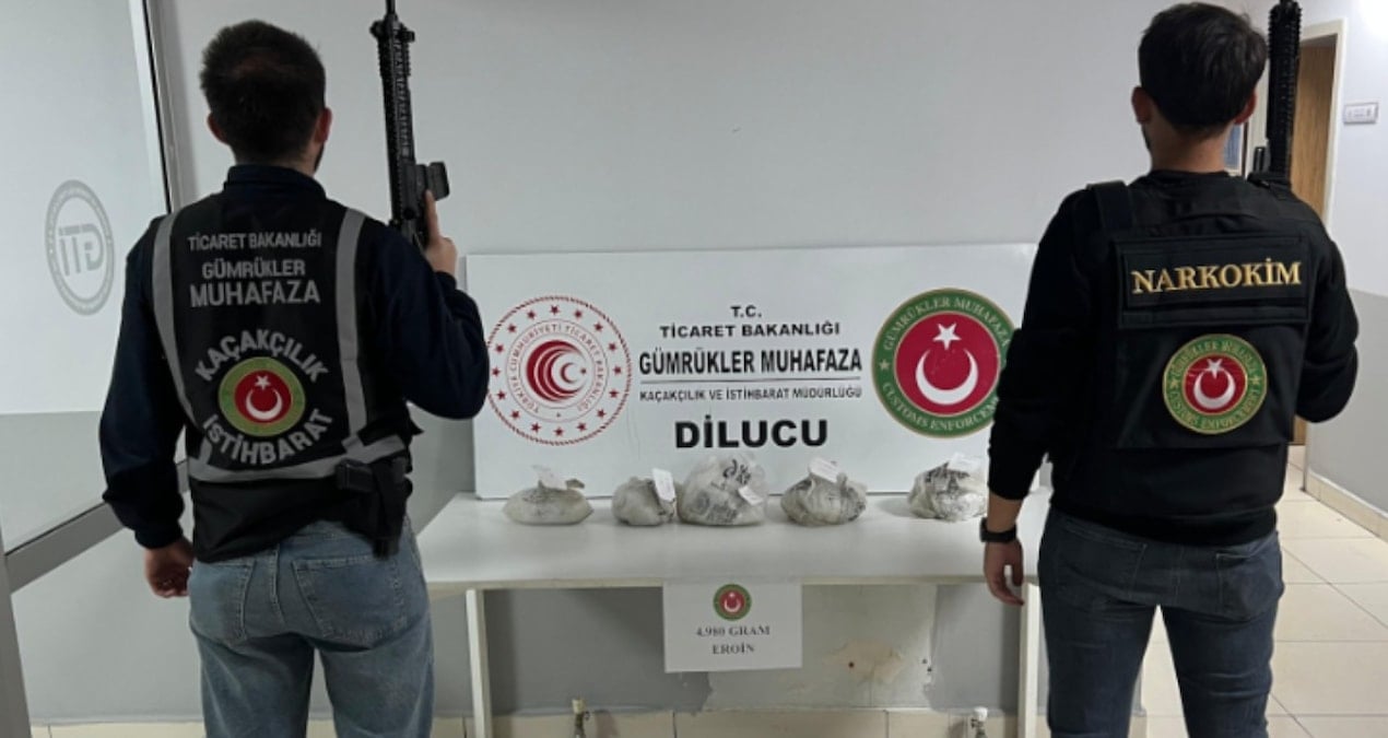 Dilucu Gümrük’te 4,98 kilo eroin ele geçirildi