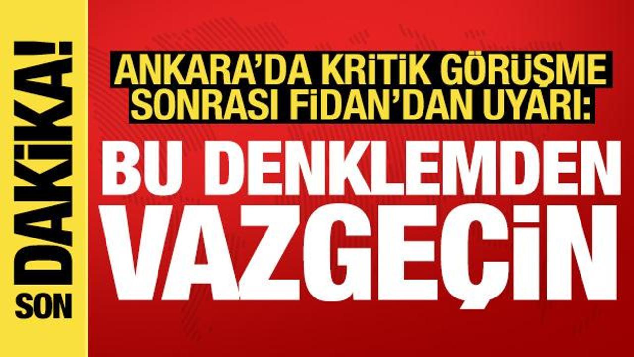 Bakan Fidan’dan SDG’ye açık uyarı: Bu denklemden vazgeçin